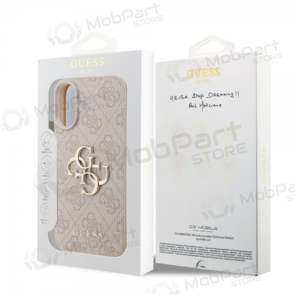 Funda para Apple iPhone 17 -Guess PU 4G Metal Logo- (rosa)