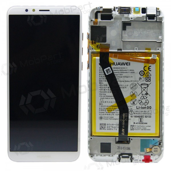 Huawei Y6 2018 / Y6 Prime 2018 pantalla (blanco) (con un marco y bateria) (service pack) (original) Huawei Y6 2018 / Y6 Prime 2018 pantalla (blanco) (con un marco y bateria) (service pack) (original)