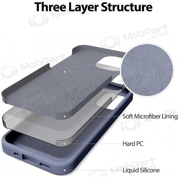 Funda de silicona Mercury para Apple iPhone 16e (gris lavanda)