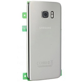 Samsung G930F Galaxy S7 tapa trasera de la batería (plata) (usada grade B, original)