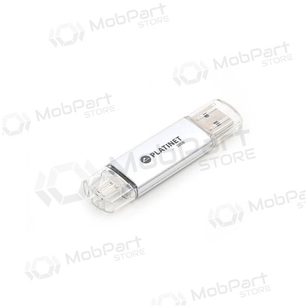 Memoria Platinet 32GB OTG USB 2.0 + microUSB (plata)
