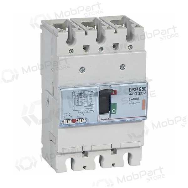 Automatinis jungiklis DPX3 250TM Legrand 420207 (160A, 3P, 25kA)