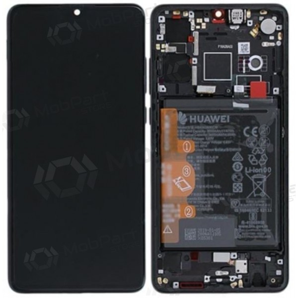 Huawei P30 (2019) pantalla (negro) (con un marco y bateria) (service pack) (original)