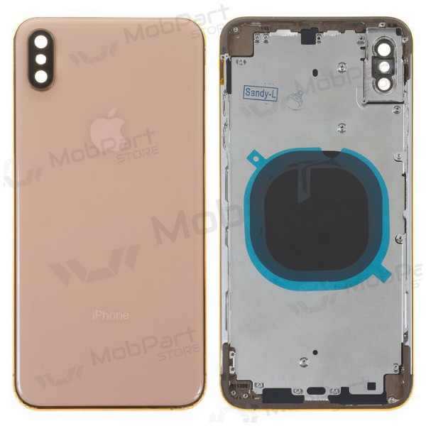 Tapa trasera de batería para Apple iPhone XS Max (dorado) completa