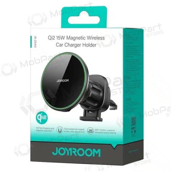 Automobilinis laikiklis-cargador Joyroom JR-ZS412 Qi2 MagSafe 15W negro