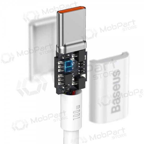 Cable Baseus Superior Type-C - Type-C 100W 1.0m (blanco) CATYS-B02