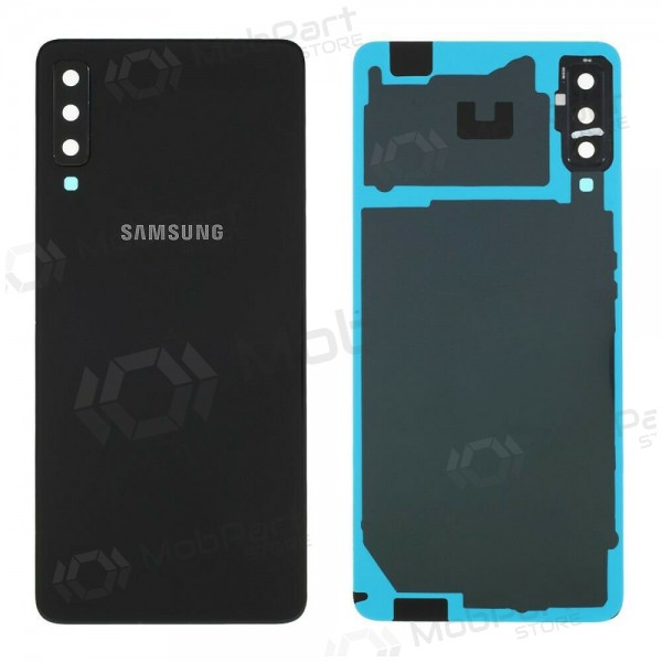 Samsung A750 Galaxy A7 (2018) tapa trasera de la batería (negro) (usada grade A, original)