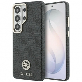 Funda para Samsung Galaxy S26 Ultra - Guess PU Leather 4G Strass Logo Gold Frame Magnetic (rosa)