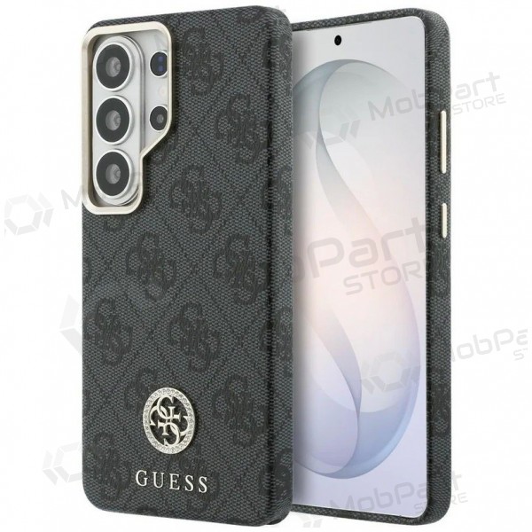 Funda para Samsung Galaxy S26 Ultra - Guess PU Leather 4G Strass Logo Gold Frame Magnetic (negra)