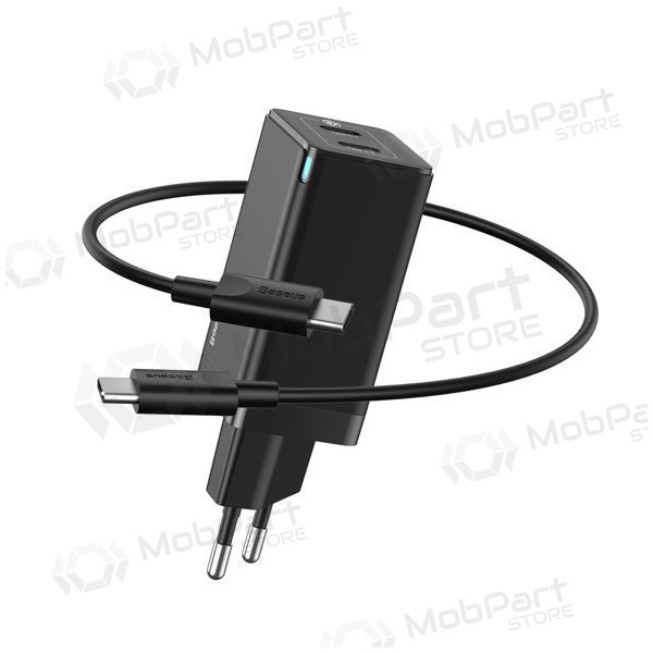 Cargador Baseus GaN 45w (20V/3A) + Type-C cable (MacBook) (negro)