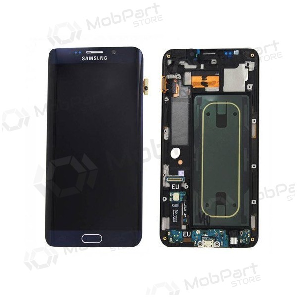 Samsung G925F Galaxy S6 Edge pantalla (negro) (con un marco) (usada grade B, original)