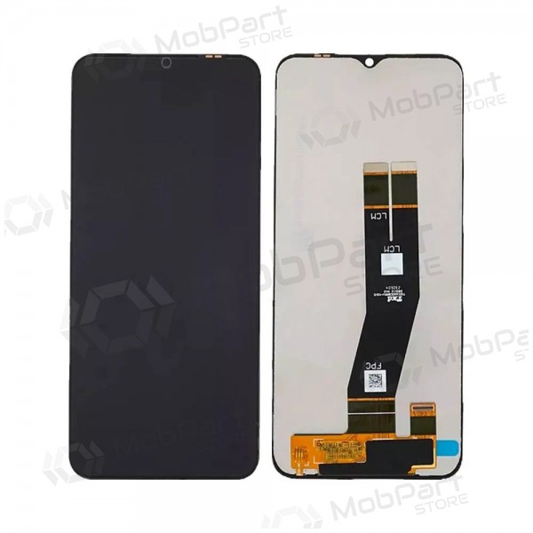 Ekranas Samsung A145 A14 4G 2023 su lietimui jautriu stikliuku Black ORG