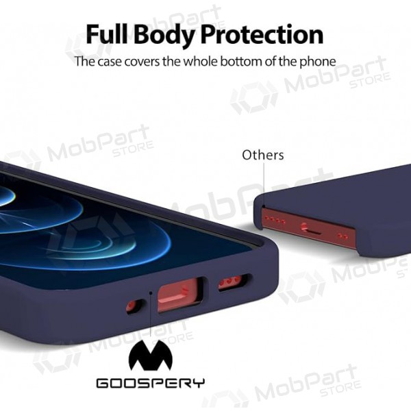 Funda de silicona Mercury para Apple iPhone 16e (azul oscuro)