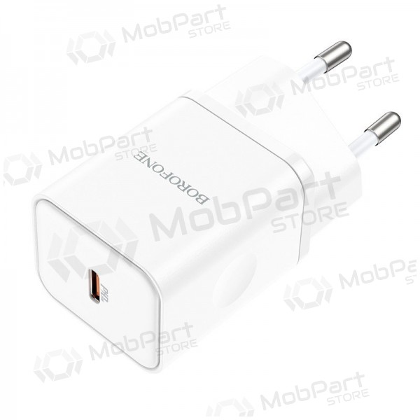 Cargador buitinis Borofone BN6 Type-C PD+QC3.0 20W, blanco