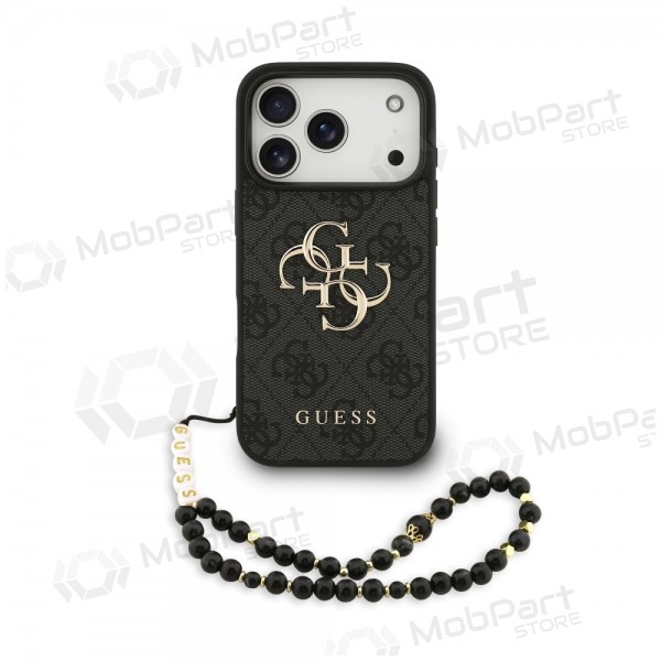Funda para Apple iPhone 17 Pro -Guess PU 4G Metal Logo Strap- (negra)