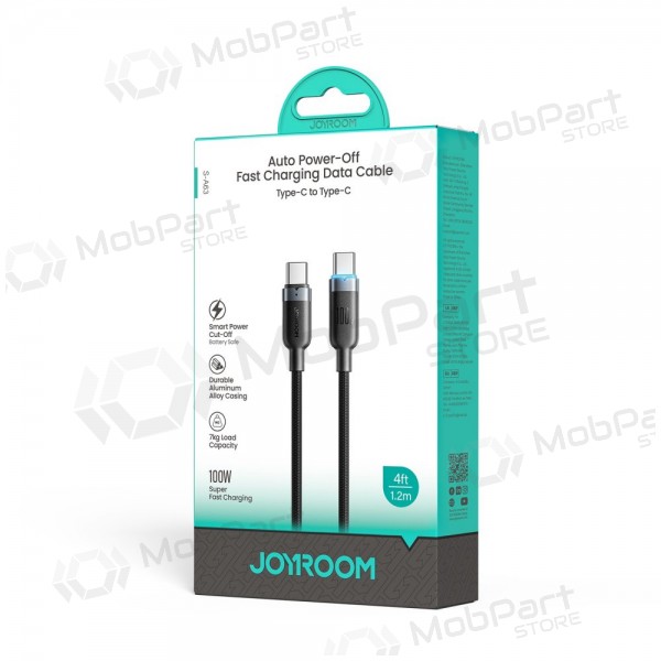 Cable USB-C Joyroom S-A63 USB-C a USB-C 1.2 m 100 W negro