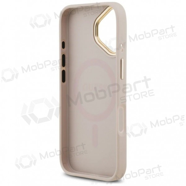 Funda para Apple iPhone 17 - Guess PU Leather 4G Gold Frame MagSafe (rosa)