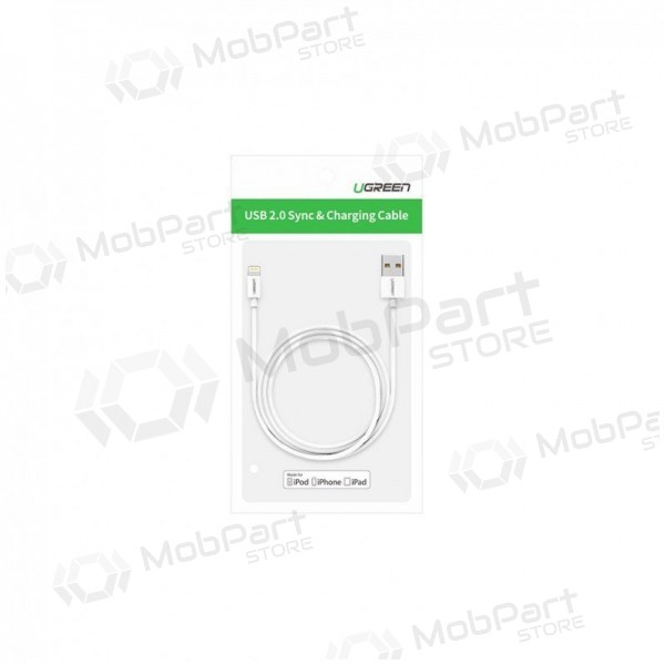 USB cable Ugreen US155 MFi USB to Lightning 2.4A 2.0m blanco