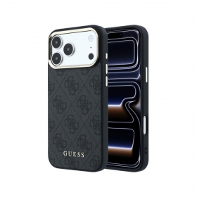 Funda para Apple iPhone 18 Pro Max -Guess PU Leather 4G Gold Frame MagSafe-