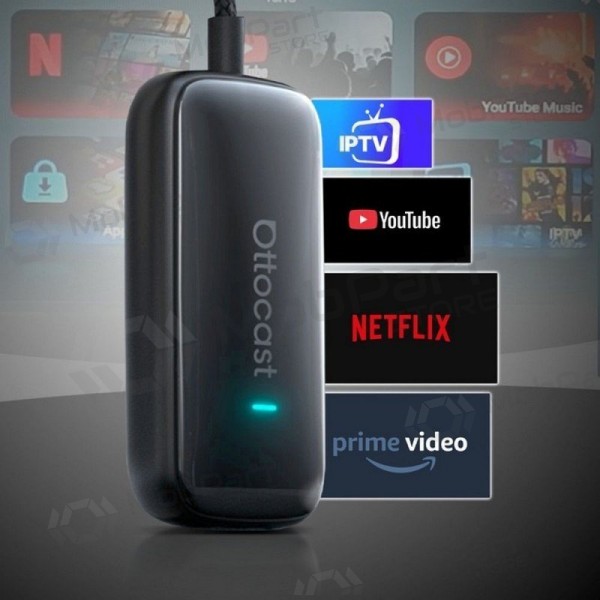 Adaptador inalámbrico CarPlay/Android Auto Ottocast Play2Video Ultra negro