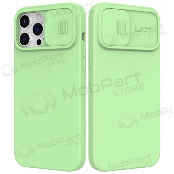 Apple iPhone 15 funda „Nillkin Silicone“ (verde claro)
