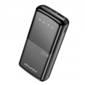 Batería externa Power Bank Awei P13K PD20W/QC22.5W 20000mAh negro