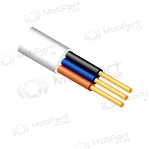 Cable de alimentación Lietkabelis YDYp 3x1.0 mm² de cobre PVC bobina de 100 m.
