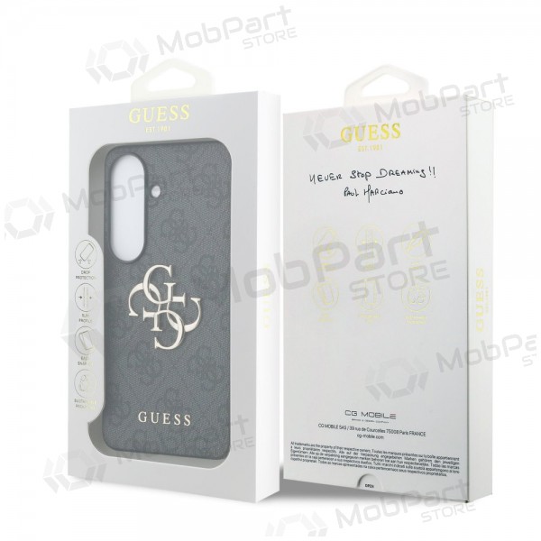 Funda para Samsung Galaxy S26 -Guess PU 4G Metal Logo- (gris)