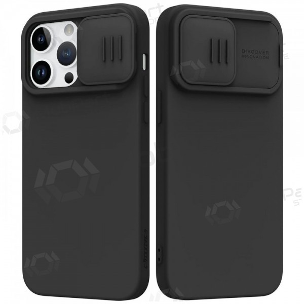 Apple iPhone 15 funda „Nillkin Silicone“ (negro)