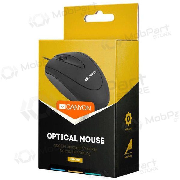 Ratón CANYON CNE-CMS1 con cable (negro)