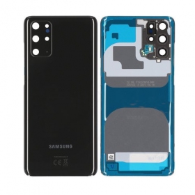 Samsung G985 / G986 Galaxy S20 Plus tapa trasera de la batería negro (Cosmic Black) (usada grade A, original)