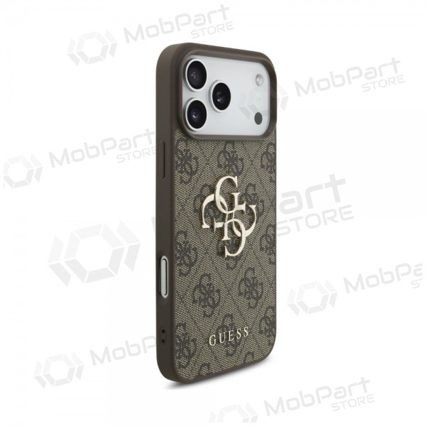 Funda para Apple iPhone 18 Pro - Guess PU 4G Metal Logo (marrón)