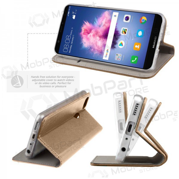 Funda para LG G8 ThinQ -Smart Magnet- (dorado)