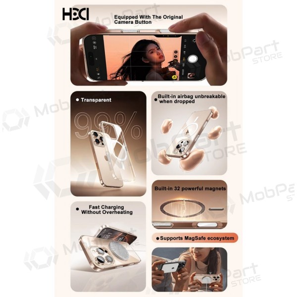 Funda para Apple iPhone 16 Pro Max - HDD Clear MagSafe Case (transparente)