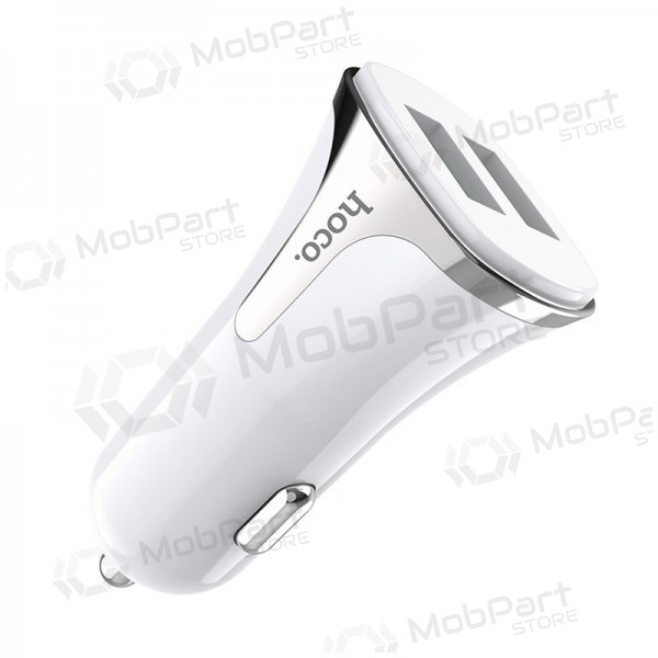 Cargador automobilinis Hoco Z31 Quick Charge 3.0 (3.4A) x 2 USB (blanco)