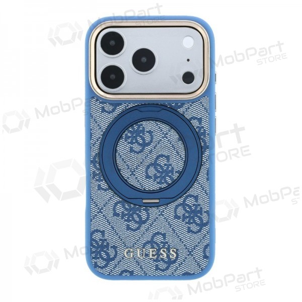 Funda para Apple iPhone 18 Pro - Guess PU 4G Ring Stand MagSafe (azul)