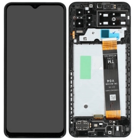 Samsung Galaxy A13 4G pantalla (negro) (con un marco) (original)