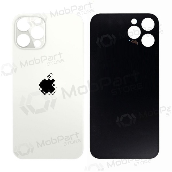 Apple iPhone 12 Pro tapa trasera de la batería (plata) (bigger hole for camera)