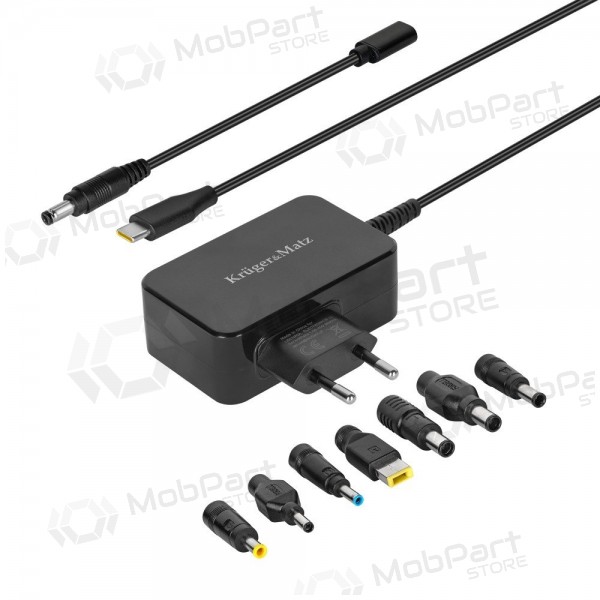 Cargador universal para portátiles Kruger&Matz 45W negro