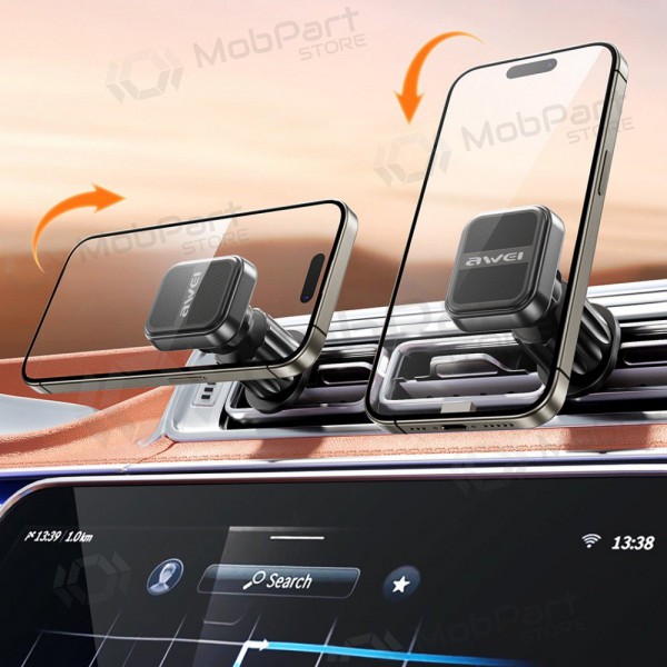Soporte para teléfono de coche Awei X52 Magnetic (air vent) negro