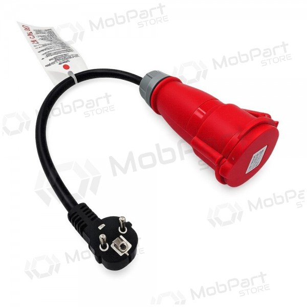 Adaptador Reach CEE 16A 400 V a 220 V Schuko negro