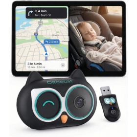 Adaptador inalámbrico CarPlay Ottocast Cabin Care CA520-T con función de niñera móvil negro