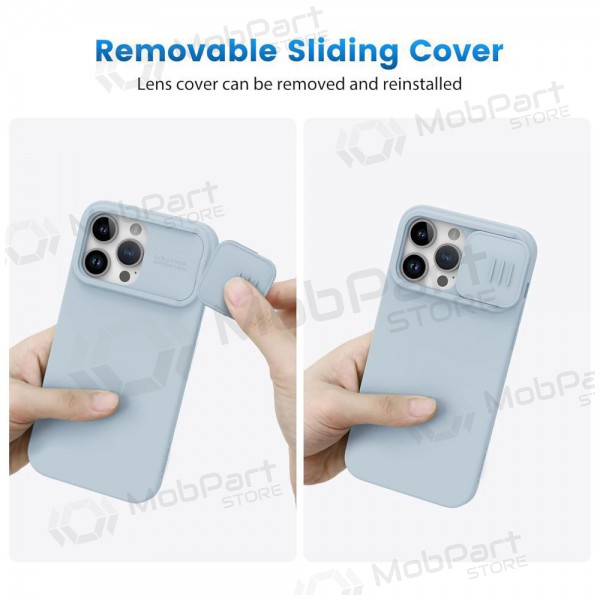 Apple iPhone 15 Pro funda „Nillkin Silicone“ (gris)
