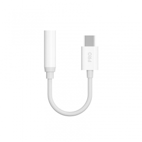 Adaptador de audio Dudao L16CPro USB-C a 3.5 mm blanco