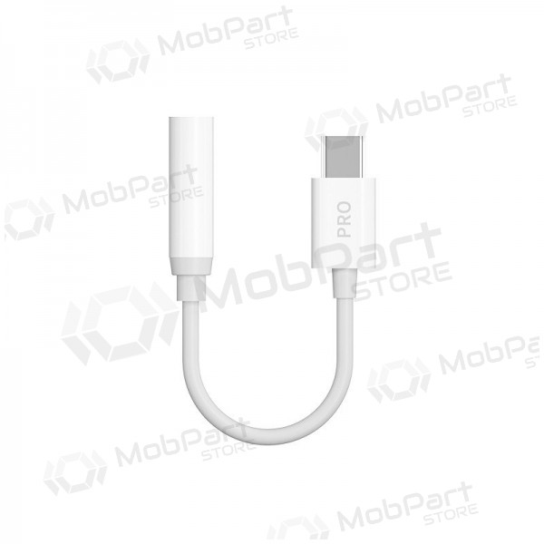 Adaptador de audio Dudao L16CPro USB-C a 3.5 mm blanco