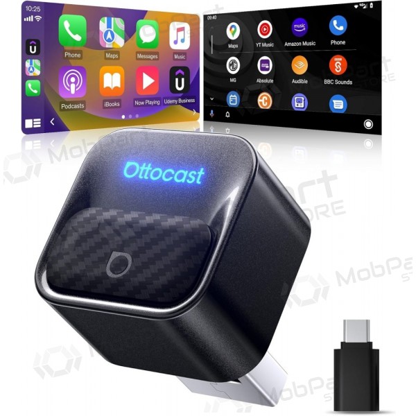 Adaptador CarPlay Ottocast Mini Core inalámbrico Android Auto negro