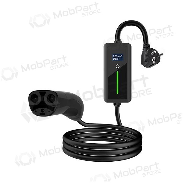 Elektromobilio nešiojamas cargador TESLA NACS  - Schuko (220V), 8-16A, 3.5kW, 1-fazė, 5m