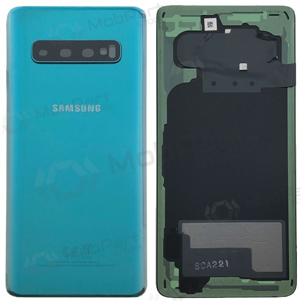 Samsung G973 Galaxy S10 tapa trasera de la batería verde (Prism Green) (usada grade C, original)