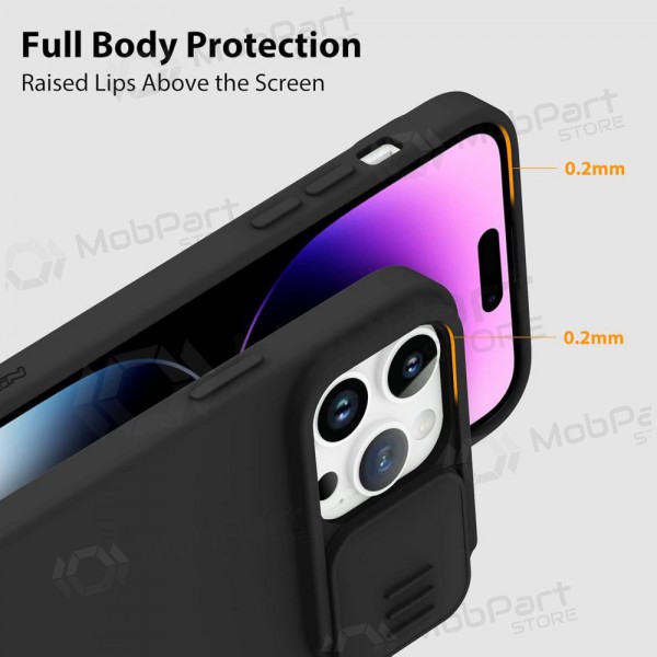Apple iPhone 15 Pro funda „Nillkin Silicone“ (negro)