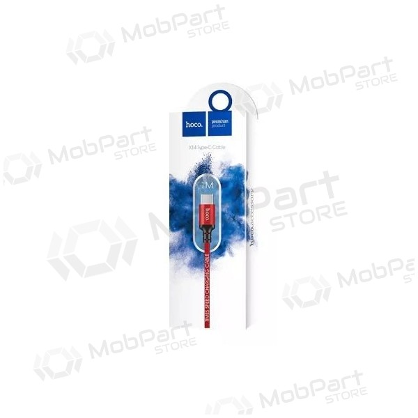 USB cable HOCO X14 Times speed type-C 1m (rojo / negro)